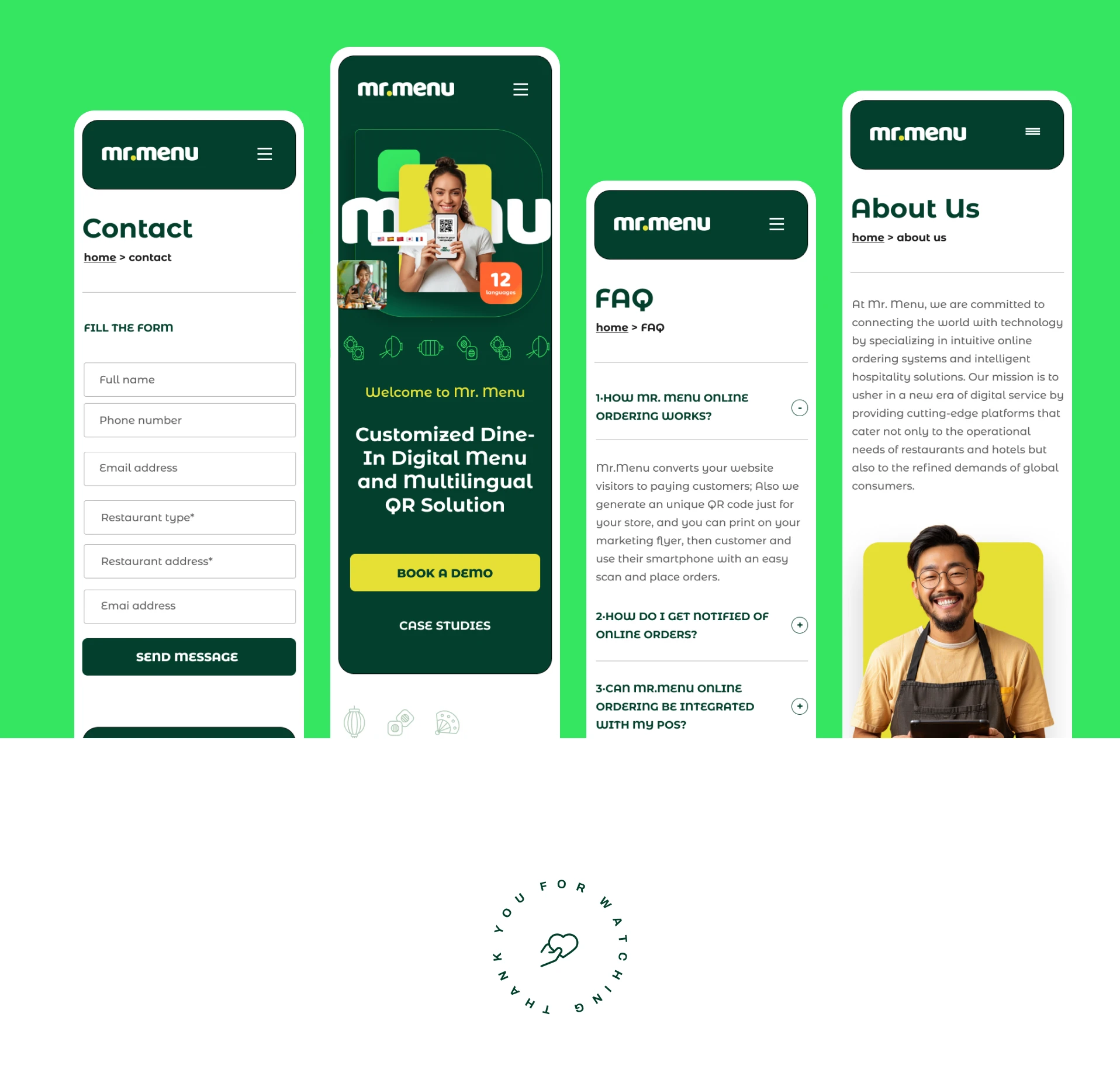 Mr. Menu - Portfolio